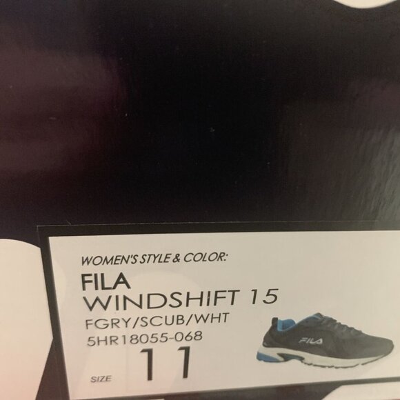 FILA Womens WINDSHIFT 15 Running Shoes Gray Teal s - Picture 4 of 4